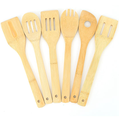 6pc Bamboo Cooking Utensil Set