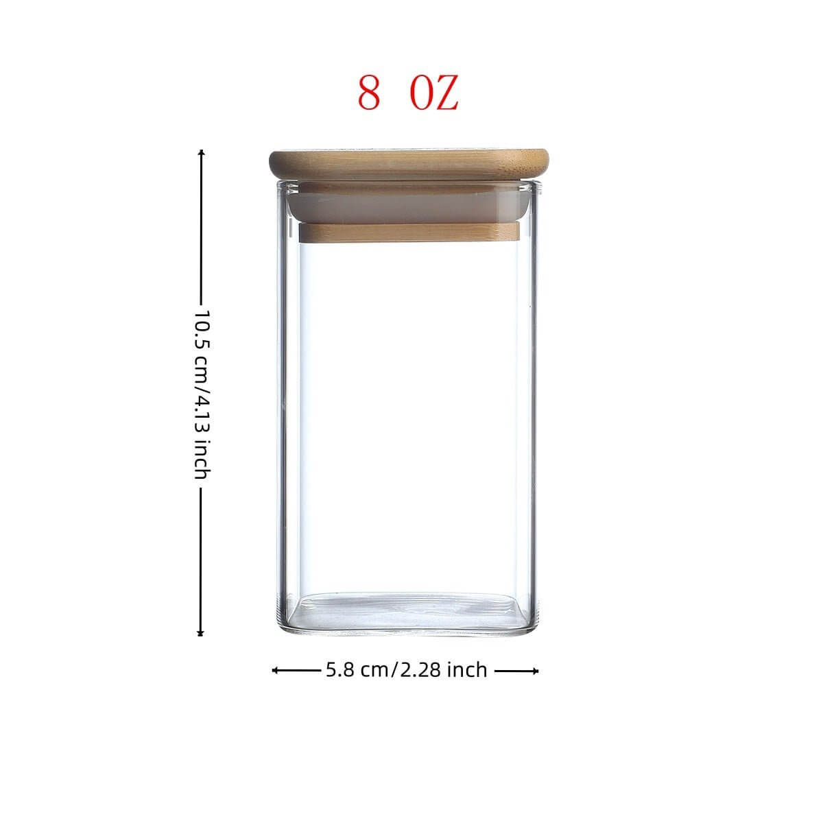 12 Pcs Square Spice Jars With Stickers, - TableFab