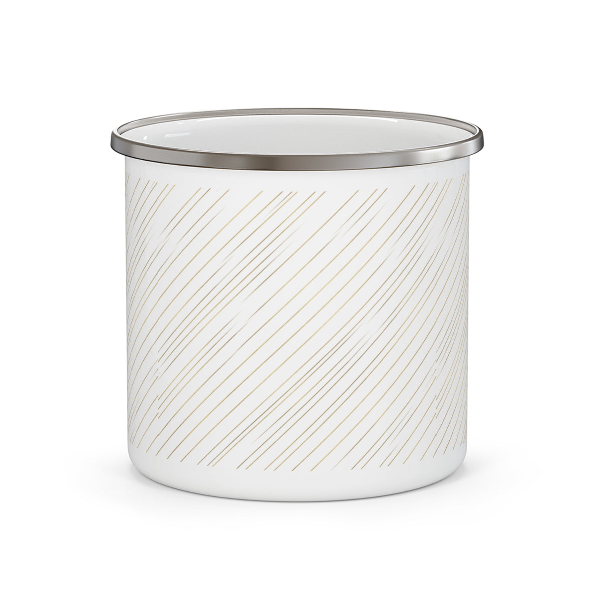 Striped Enamel Camping Mug