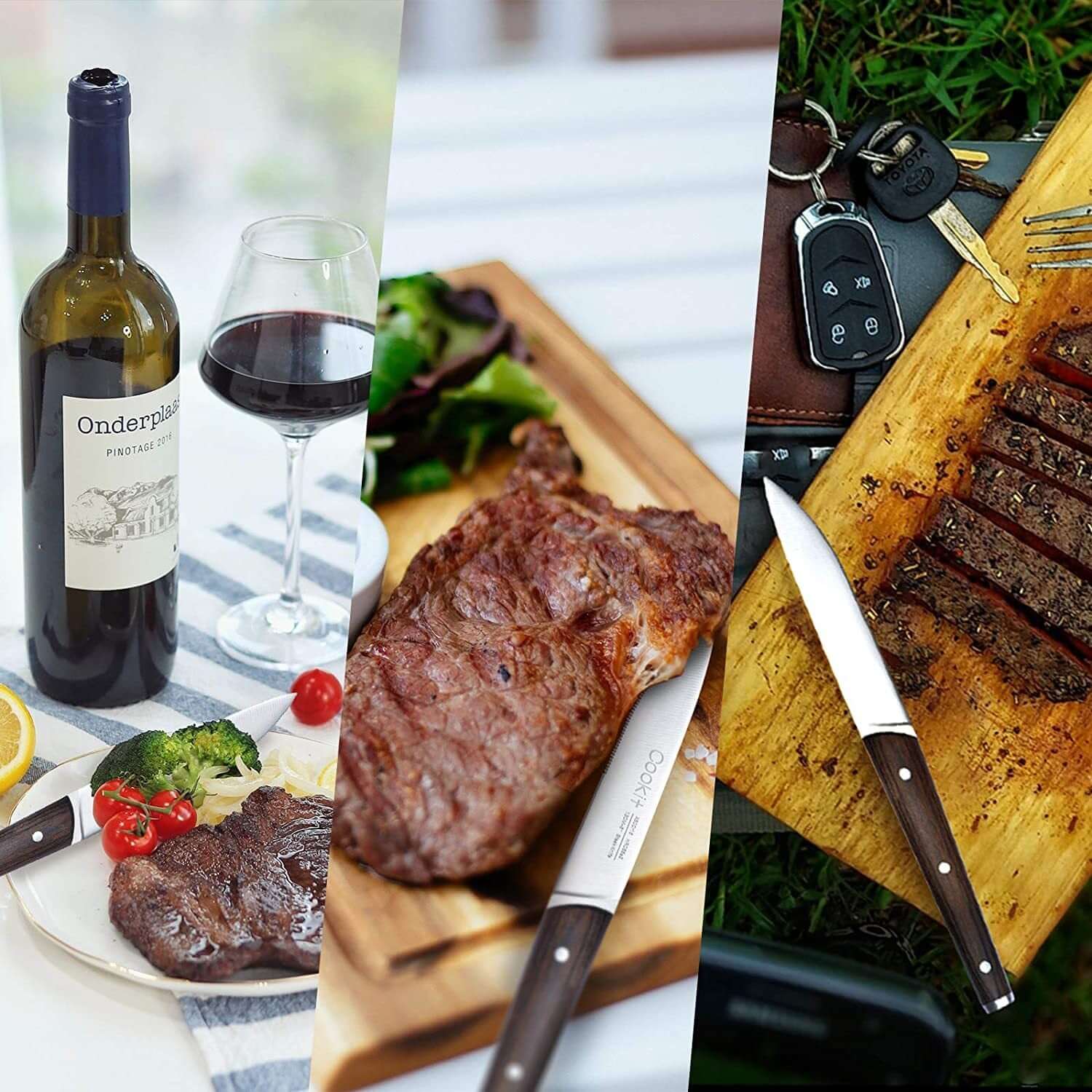 6Pcs Steak Knife Set Serrated Stainless Steel - TableFab