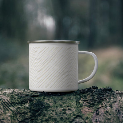 Striped Enamel Camping Mug