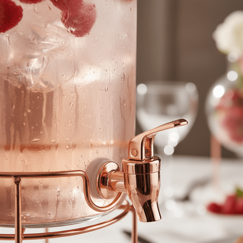 Glass Beverage Dispenser Set of 2