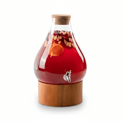Teardrop Glass Drink Dispenser
