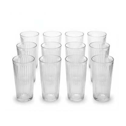 Ribbed Highball Glasses