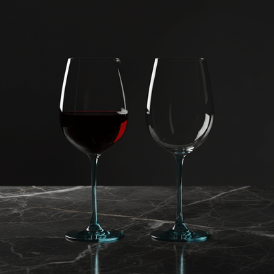 Ombre Blue Wine Glasses — Set of 2