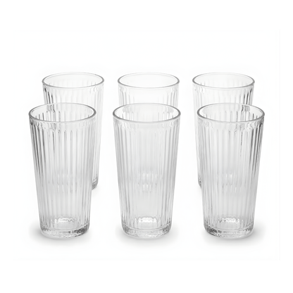 Ribbed Highball Glasses