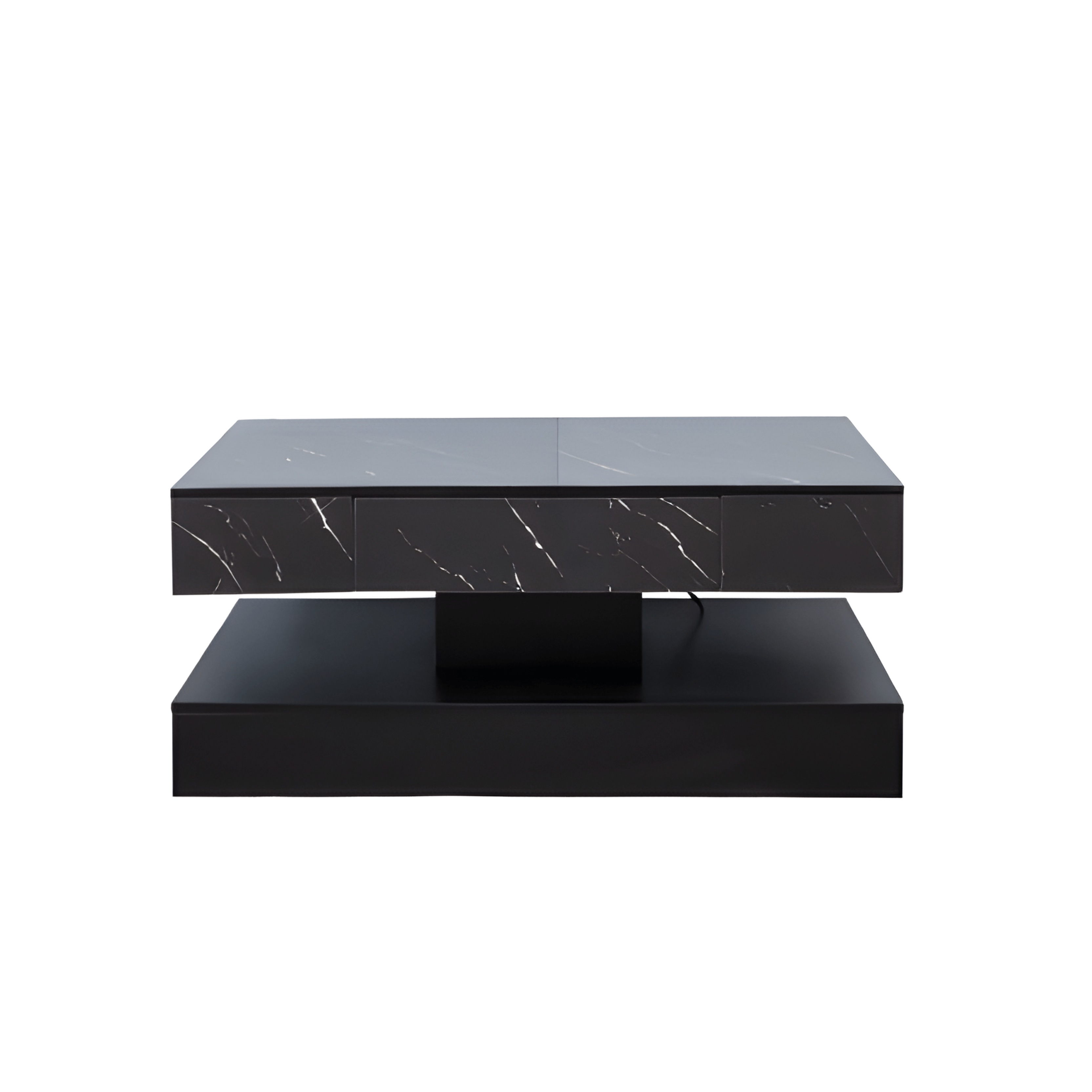 Modern LED Coffee Table with Storage Drawer