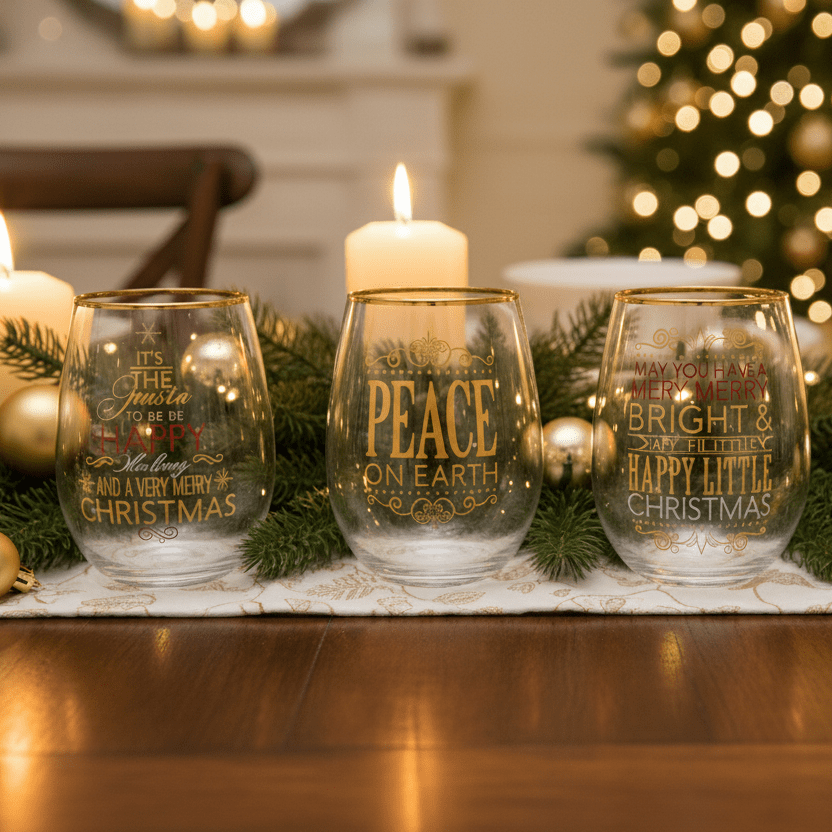 Christmas Wine Glasses