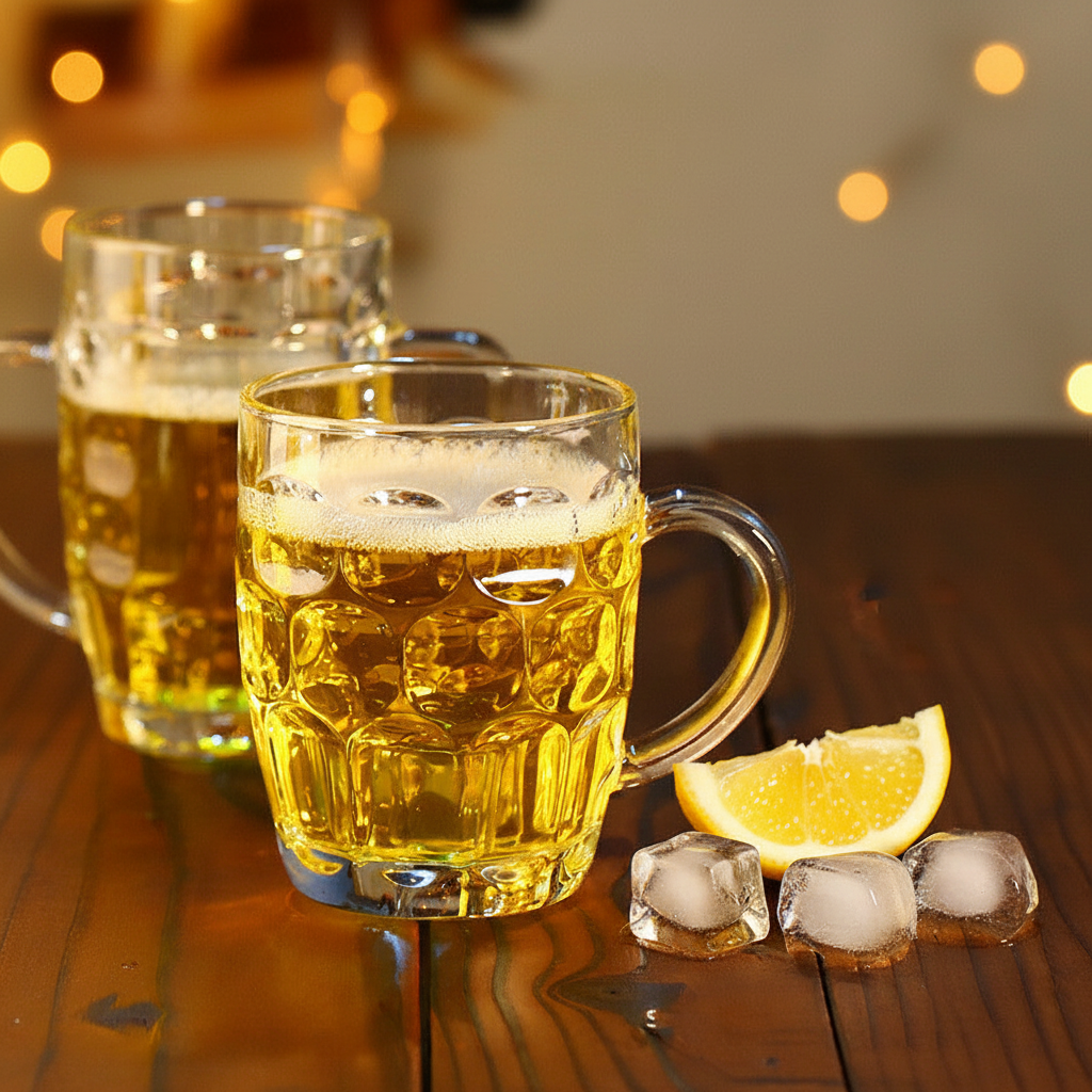Collage 1 - Lifestyle Beer Mug with Lemon