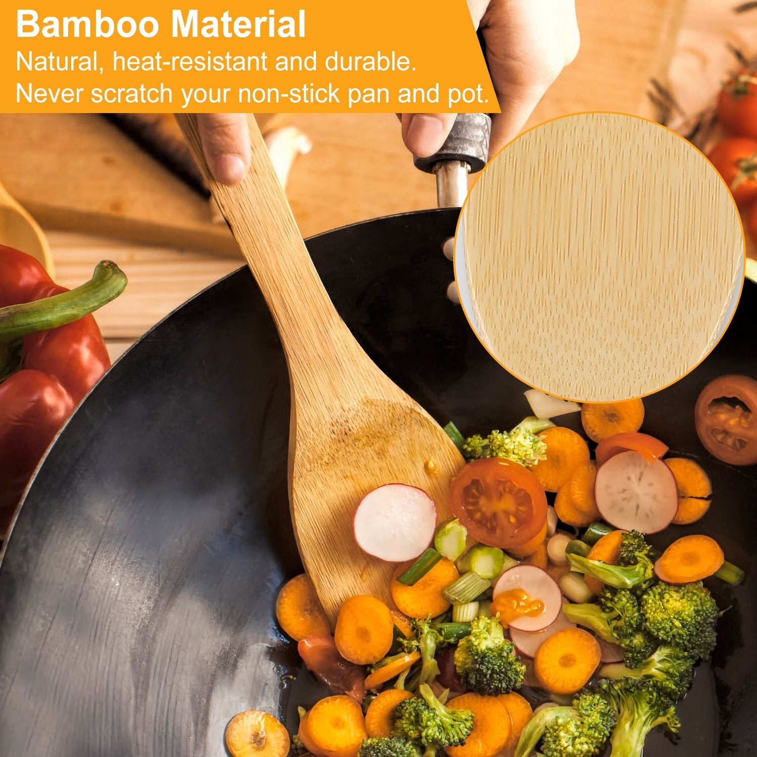 6pc Bamboo Cooking Utensil Set