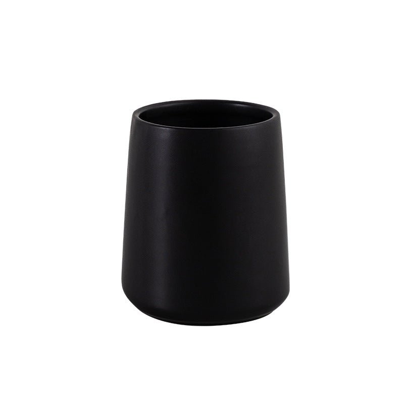 Matte black stone bathroom cup – TableFab