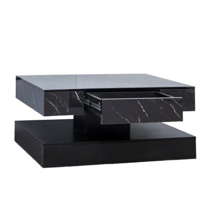 Modern LED Coffee Table with Storage Drawer