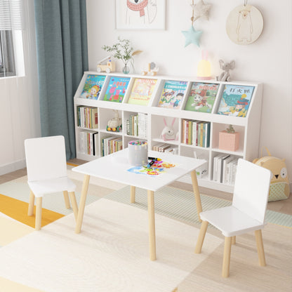 Kids Table And 2 Chairs Set, 3 Pieces Toddler Table And Chair Set,