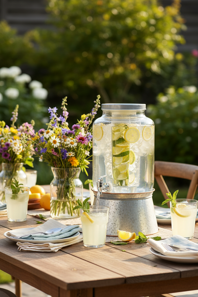 Galvanized Beverage Dispenser IWT 2 - Lifestyle