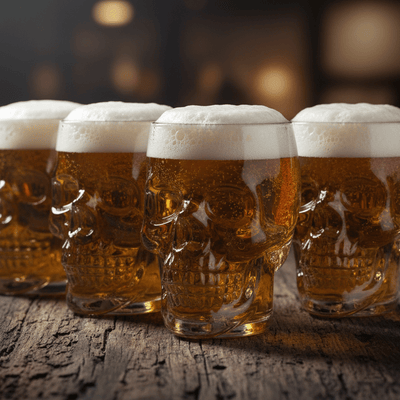 Glass Skull Beer Mugs Hero Lifestyle