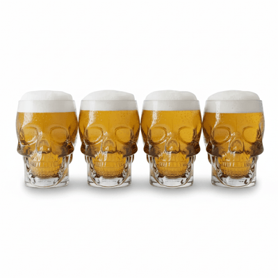 Glass Skull Beer Mugs White Background Hero