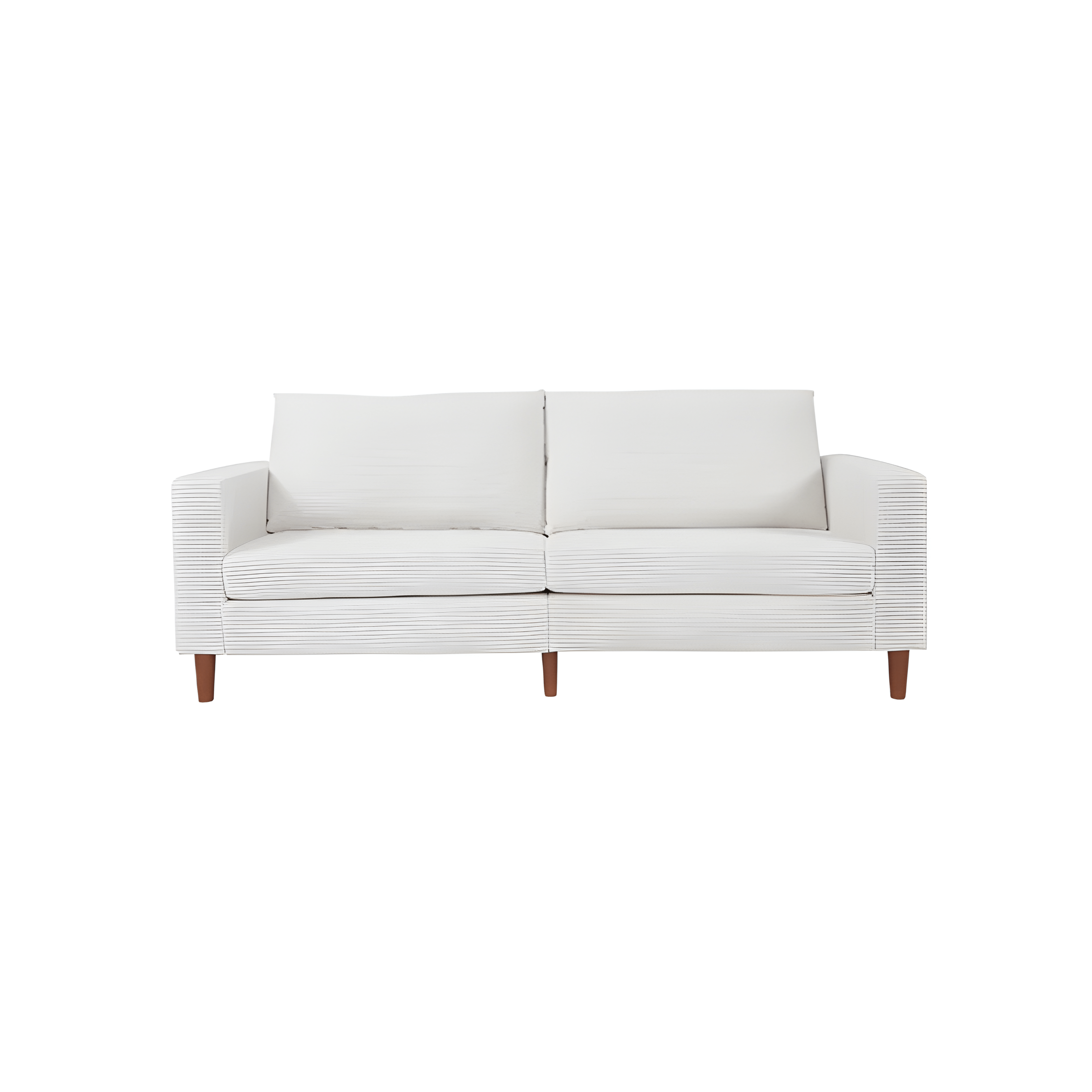 White sofa on a white background