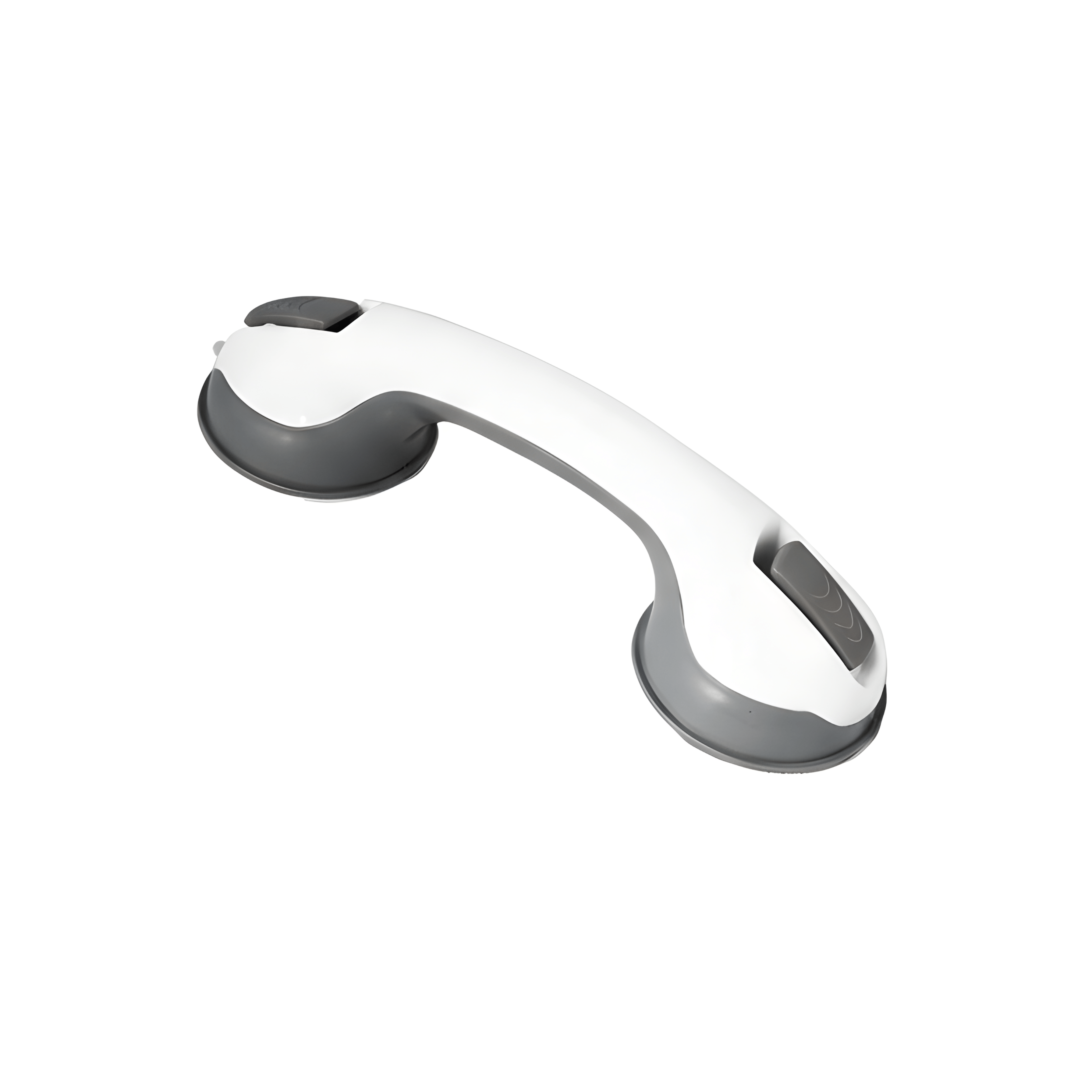 White and gray grab bar on a white background